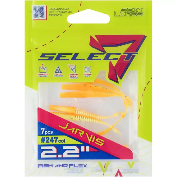 Силікон Select Jarvis 2.2" #247 (7шт/уп), Довжина силікону: 2.2" (5.7 см), Колір силікону: 247, фото , изображение 2